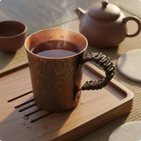 Handmade Copper Tea Cup Vintage Style Rustic Copper Mug Handcrafted Drinkware