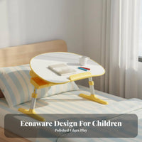 Foldable Design children's Lap Desk eron the movenomic contour Shape Adjustable Folding Lap Table Portable kids' Furniture Rounded Corners for Students, Toddlers, Parents, Bedroom, Homeschooling, Playroom, Classroom