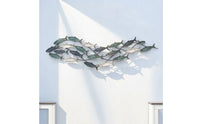 School of Fishes Wall Seascape artThemed 3D Metal Fishes Wall Art Coastal for Homeowners, Living Room, Entryway, Bedroom