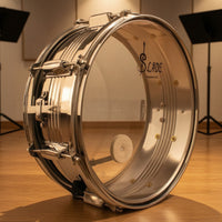 Snare Drum with Drumsticks Silver Marching Snare Drum with Strap Transparent Skin Percussion Instrument for Drummers