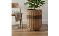 Woven Planter Basket Decorative Rattan Flower Pot Breathable Home Decor