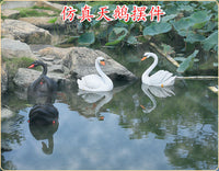 Floating Simulated Swan Resin Ornament for Garden Fountain Pond Landscape Decoration Couple Love Symbol