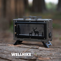 WELLHIKE观火壁炉户外露营柴火炉小型便携桌面焚火台烧水炉具香薰