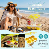 跨境新品 Beach Table Outdoor Tray 无沙便携式沙滩桌户外托盘
