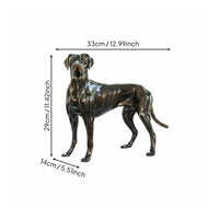 Antique Bronze Hound Statue Realistic Detailing Vintage Design Dog Ornament