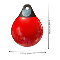 Boat Fender Ball Round Inflatable Buoy 4 Mm Thick PVC Buoy Glossy Red Open Water Swimming Float
