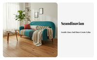 two-tindividual upholstery Upholstery Upholstered Settee with Wooden Legs Nordic Design Sofa space-saving Size Couch Minimalist Aesthetic for Small Apartment Dwellers, Homeowners, Young Adults, Lounge Area, Bedroom, Office, Sunroom