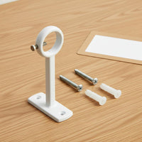 Metal Curtain Rod Bracket Sturdy Single Rod Bracket Easy to Install Metal Curtain Mount for Wall