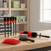 12 Pieces Microfiber Car Detailing Brush Set Professional Automotive Cleaning Brush Kit Long Handle Car Wash Kit with Glove Water Absorption