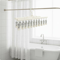 Multiple Clip Dryer Rustproof Sock Clip Hanging Space Saving Hanging Clothes Dryer for Wardrobe
