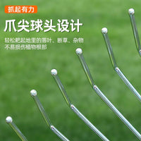 Leaf Rake with 24 Teeth and 1.2m Handle, Plastic, for Lawn Care