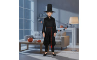 Full-Body Black Cosplay Costume Layered Hat Costume Set for Men
