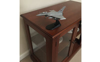 C Model 1:100 Scale Airplane Model with Cockpit Gray Fighter Jet with Stand for Collectors