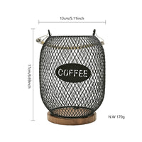 Coffee Capsule Basket Easy Reach Wire Mesh Basket Modern Decor
