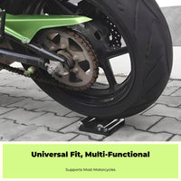 Motorcycle Tire Stand, 360° Rotating Maintenance Tool, Universal Wheel Cleaning Holder, Steel Construction