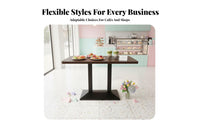 Table, Bench and Chairs Combo Retro & Design 4-Person Square Dining Set Padded Booth Long-Lasting Construction for Bar Stools