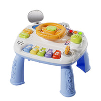 Multifunctional Steering Wheel Game Table with Electronic Keyboard for Early Learning