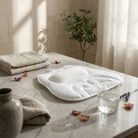 Bathtub Pillow Textured Padded Bath Headrest Contoured