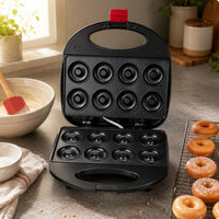 Black Electric Sandwich Appliance Hinged Countertop Sandwich Appliance Oval Handles Small Appliance Two Plates