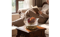 Decorative Swan Bowl Carved Swan Tray Textured Tabletop Container with Pedestal Ornamental for Collectors, Entryway, Vanity, Coffee Table