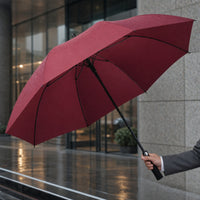 Large Canopy Long-Handle Umbrella Business-Style Automatic Umbrella Reinforced Lightweight for Professionals, Commuters, Couples, Commute, Travel