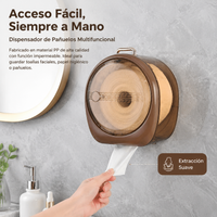 Paper Towel Dispenser, Wall-Mounted Toilet Paper Holder, Large Capacity, No-Drill Installation