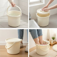 Bucket Multipurpose Bucket with Handle Portable Pail for Homeowners, Students, Washroom, Laundry, Dorm Rooms