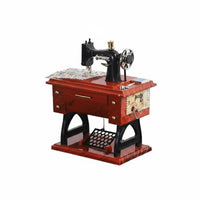 Stitching Apparatus musical box European Style Vintage Design Stitching Apparatus Ornament Realistic House Decoration for Desktop