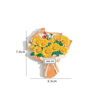 Yellow Flower Bouquet Refrigerator Clip Vibrant Resin Flower Magnets Floral