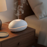 USB Powered Flame Effect Mist Disperser Quiet Operation LED Flame Humidifier Timer Function for Bedroom, Spa, Meditation Studio