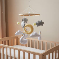 Textile Puff Crib Mobile Nordic Design Puff Crib Mobile Soothing for Infants