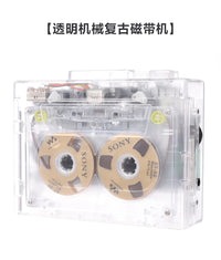 USMEI K66T Bluetooth Cassette Player Retro Transparent, HiFi, FM Radio