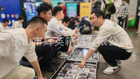 贸易展展示柜桌面便携式铝制运动卡展示柜带透明亚克力展带锁珠宝.