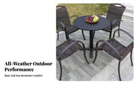 Long-Lasting Slatted Dining Armchair Sturdy Construction Slatted Metal Seat Weather Resistant Patio Chair Easy to Clean for Cafe Owners, Homeowners, Entertainers, Restaurant, Balcony, Backyard, Courtyard