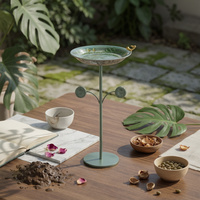 Bird Bath Feeder Spray-Painted Yard Ornament Freestanding for Lawn