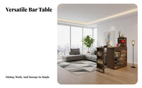 Sofa Partition Table Solid Wood Folding Kitchen Island Extendable Design Retractable Bar Cabinet for Adults, Remote Workers, Living Room, Small Areas