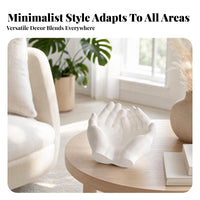 Cupped Hands Dish Sculpted Details Fragrance Stone Ornament Decorative