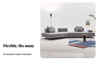 Nordic design aesthetic Multi-Piece Configurable Sofa Modern Stylistic Curved configurable set Sofa Creative Shape configurable Couch Lowlow-rear rear for Interior Designers, Apartment Dwellers, Business Owners