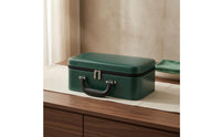 15-Slot Zip-Around Bracelet Case Leather-Like Bracelet Storage Case Padded Lined Interior