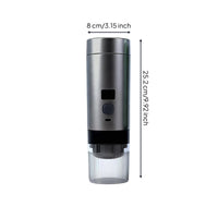 Portable Electric Coffee Mill Adjustable Electric Coffee Compact for Campers, Camping, Office