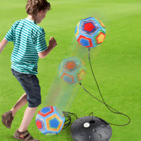 Tethered Soccer Practice Aid with Weighted Base Portable Soccer Return Practice Aid Elastic Stable for Backyard