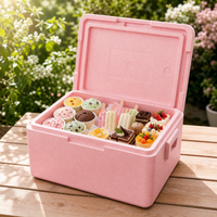 24L Food Grade EPP Insulated Cooler Box for Tiramisu Cake Ice Cream Outdoor Commercial Stall Refrigeration Car Use