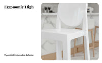 Clear Acrylic High Stool Transparent Seat Clear Stool with Backrest Light Luxury Protected for Interior Designers, Restaurant