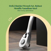 Hex ratchet wrench set with case