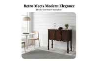 4-Door Entryway Sideboard Timeless Design Look Entryway Table Table Vintage Design Easy Assembly for Renters, Kitchen, Bedroom