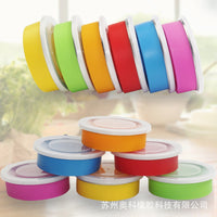 Collapsible Silicone Travel Cup with Steel Rim and Lanyard, 210ml