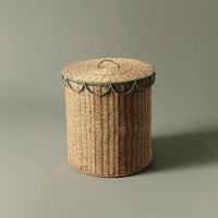 Storage Basket with Lid Handwoven Laundry Basket with Lid Tall for Bathroom