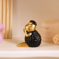 Light Luxury Gold Edge Sheep Desktop Ornament Cartoon Kneeling Lamb