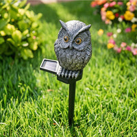 Garden Stake Light with Sunlight Collector Animal Owl Garden Stake Lamp Decorative Owl Ornament for Gardeners, Homeowners, Flower Bed, Lawn