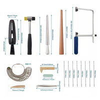 18 Pieces Jewelry Tool Kit Comprehensive Band Sizing Kit Finger Size Gauge for Jewelers, Crafters, Bench Work